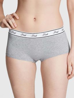 Victoria's Secret - PINK Logo Cotton Boyshort Panty - Grey