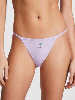 Victoria's Secret - PINK Cotton V-String Panty - Purple