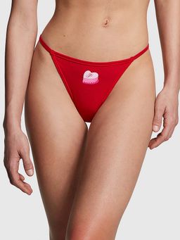 Victoria's Secret - PINK Cotton V-String Panty - Red