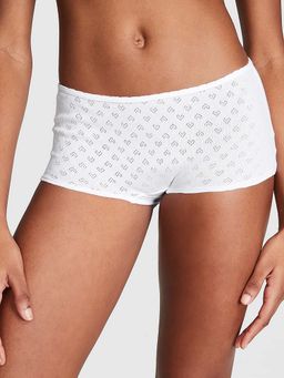 Victoria's Secret - PINK Cotton Boyshort Panty - White (M)
