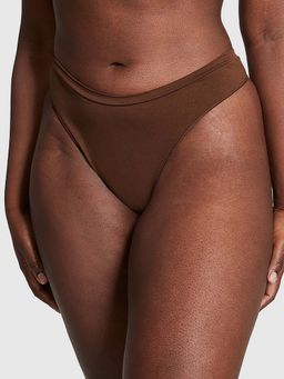 Victoria's Secret - PINK Seamless High-Leg Thong Panty - Brown