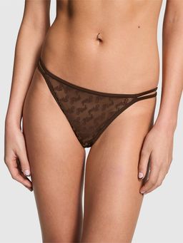 Victoria's Secret - PINK Logo Mesh Strappy Cheeky Panty - Multi-Color