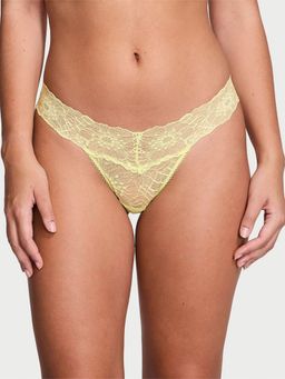 Victoria's Secret - The Lacie Lace Thong Panty - Yellow