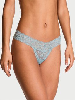 Victoria's Secret - The Lacie Lace Thong Panty - Blue (L)