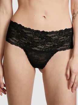 Victoria's Secret - PINK Wink Wide-Waist Thong Panty - Black