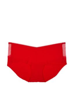 Victoria's Secret - No-Show Lace-Trim Hiphugger Panty - Red