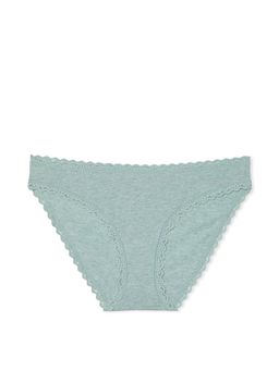Victoria's Secret - The Lacie Lace-Waist Heather Rib Panty - Green