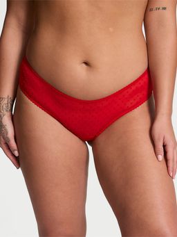Victoria's Secret - Very Sexy Jingle Bells Mesh Crotchless Cheeky Panty - Red