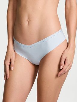 Victoria's Secret - No-Show Shine-Trim Thong Panty - Blue