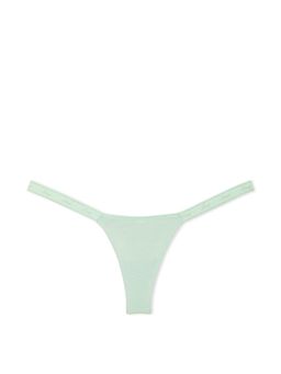 Victoria's Secret - PINK Logo Cotton Shimmer Micro Thong Panty - Blue