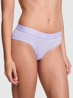 Victoria's Secret - PINK Logo Cotton Shimmer Hiphugger Panty - Purple