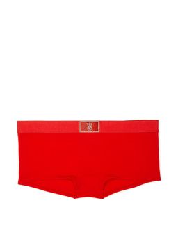 Victoria's Secret - Cotton Logo Cotton Shine Patch Shortie Panty - Red