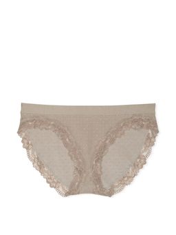Victoria's Secret - Seamless Lace-Trim Bikini Panty - Grey