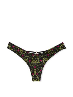 Victoria's Secret - Very Sexy Strappy-Back Charm High-Leg Thong Panty - Black