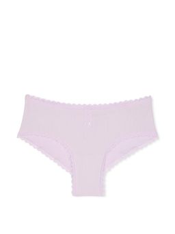 Victoria's Secret - The Lacie Cotton Pointelle Lace-Trim Cheeky Panty - Lavender