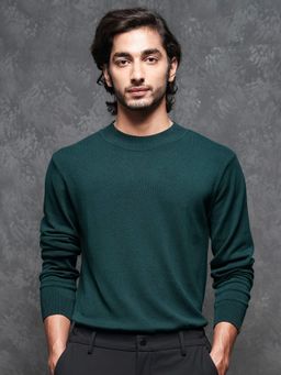 Rare Rabbit - Green Premium Crew Neck Sweater