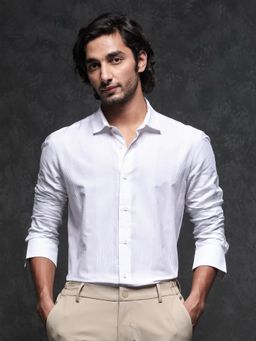 Rare Rabbit - White Solid Shirt