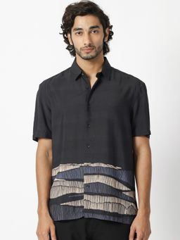 Rare Rabbit - Black Abstract Print Shirt