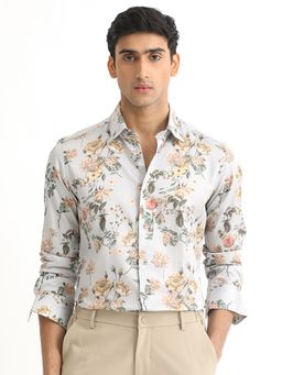 Rare Rabbit - Grey Floral Print Shirt