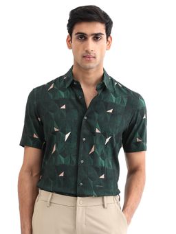 Rare Rabbit - Mose SS Primary Green Shirt