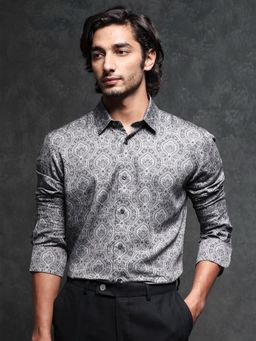 Rare Rabbit - Black Geometric Print Shirt