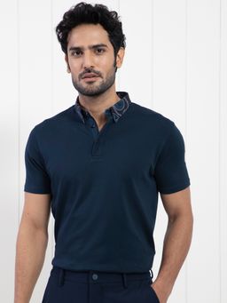 Rare Rabbit - Ringer-1 Primary Navy Polo T-Shirt