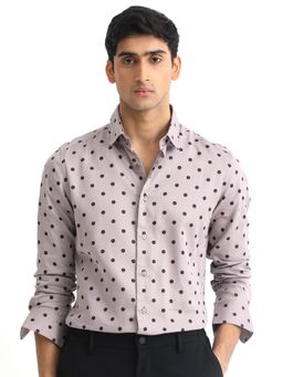 Rare Rabbit - Purple Polka Print Shirt