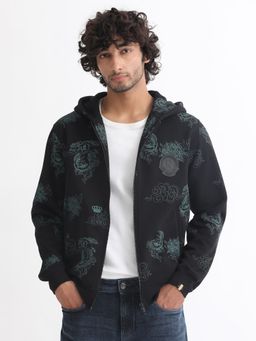 Rare Rabbit - Black Printed Sweatshirt