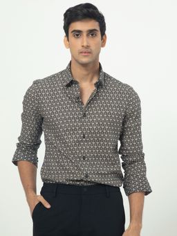 Rare Rabbit - Black Geometric Print Shirt