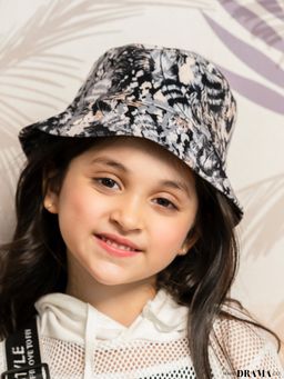 Hair Drama Co. - Kids Tropical Velvet Print Bucket Hat