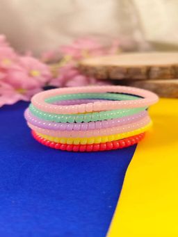 JEWELZ - Colourful Ponytail Holders for Casual Days - Pack of 6 for Kids