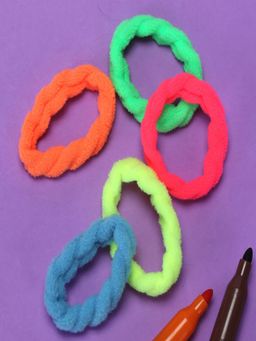 JEWELZ - Playful Colourful Ponytail Holders for Kids - Pack of 5 Must-Have Pieces