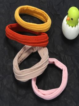 JEWELZ - Vibrant Rubber Bands & Ponytail Holders - 4-Pack for Kids’ Fun Styles
