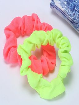 JEWELZ - Multi-Colour Ponytail Holder Scrunchies - 2-Pack Rubber Bands for Kids