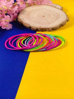 JEWELZ - Daily Wear Rubber Band Ties - 15 Colourful Stretch Ponytail Holders for Kids