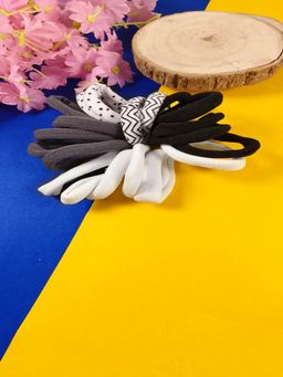 JEWELZ - Elegant Soft Shiny Hair Ponytail Holder Rubber Band for Kids Set Of 20