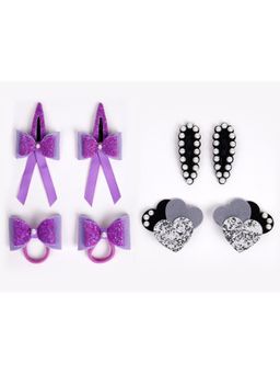 Ribbon Candy - Combo:2 Pair Cute Tic-Tacs and 2 Pair Matching Rubberbands - Multi6