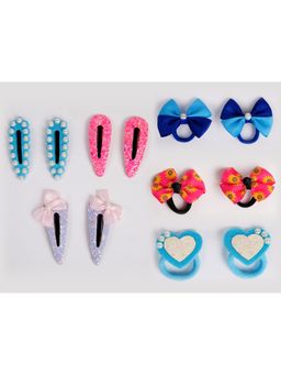 Ribbon Candy - Combo: Set Of 3 Pair Tic-Tac Pins and Set Of 3 Pair Rubberbands-Mult2