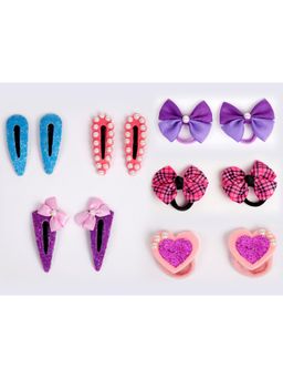 Ribbon Candy - Combo: Set Of 3 Pair Tic-Tac Pins and Set Of 3 Pair Rubberbands-Multi5