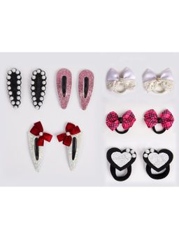 Ribbon Candy - Combo: Set Of 3 Pair Tic-Tac Pins and Set Of 3 Pair Rubberbands-Multi7