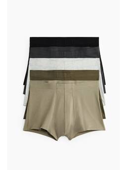 H&M - Men Green 5-Pack Cotton Short Trunks