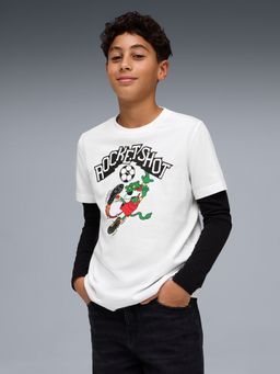 Puma - White Super Youth Graphic T-Shirt