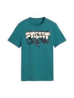 Puma - Green MID 90s Youth Typography T-Shirt