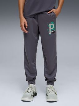 Puma - Boys Grey Youth Printed Jogger