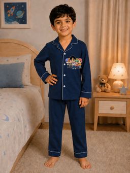 Shopbloom - Saja Boys Cozy Print Long Sleeve Night Suit