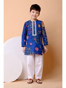 The Cotton Staple - Heron Floral Print Kurta with Pyjama