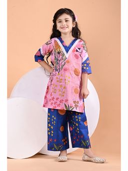 The Cotton Staple - Flo Pink Floral Print Kurta and Pant