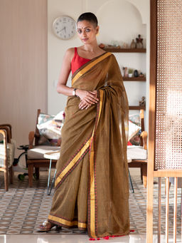 Suta - Mustard Geometric Saree