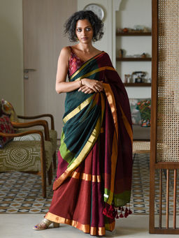 Suta - Multi Color Colorblocked Saree