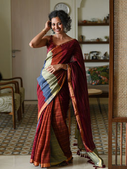 Suta - Multi Color Colorblocked Saree